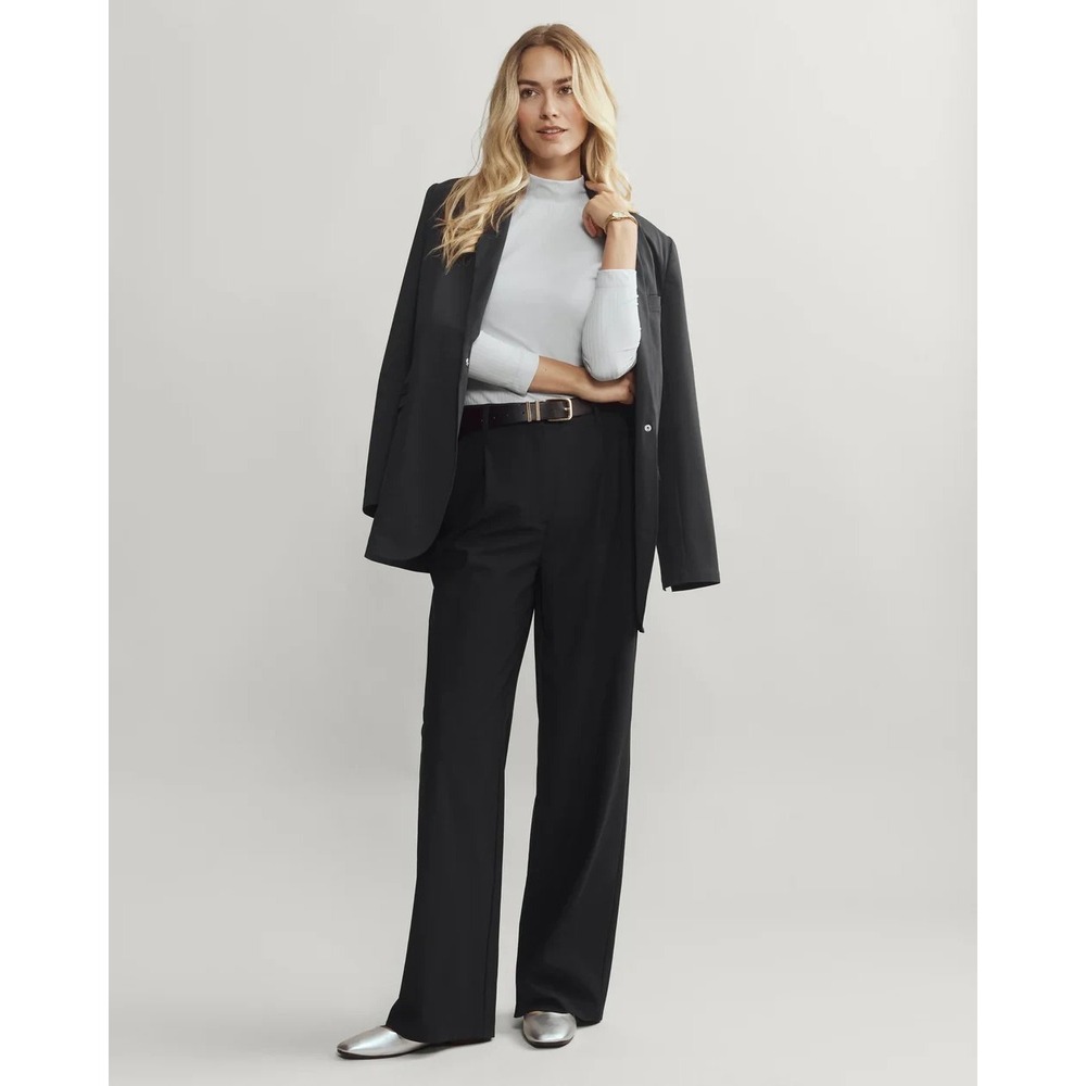 Rhone Womens Commuter Pleated Trouser Pants Size 12 Black